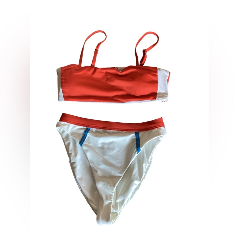 Dippin Daisies Olympia Bikini Set with 2 Tops White Red Blue Women Size Small - Picture 2 of 12